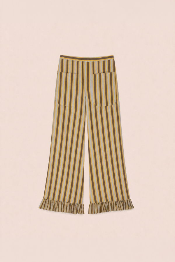 Carmen Says Golden Serenity Striped Pants