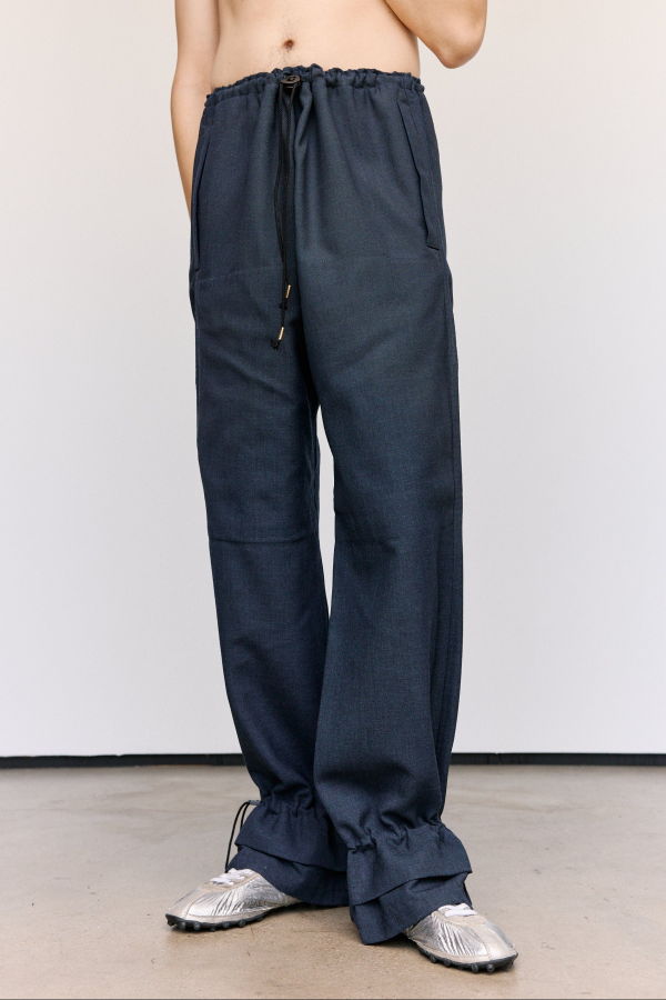 Maison Margiela Gathered Wool Trousers