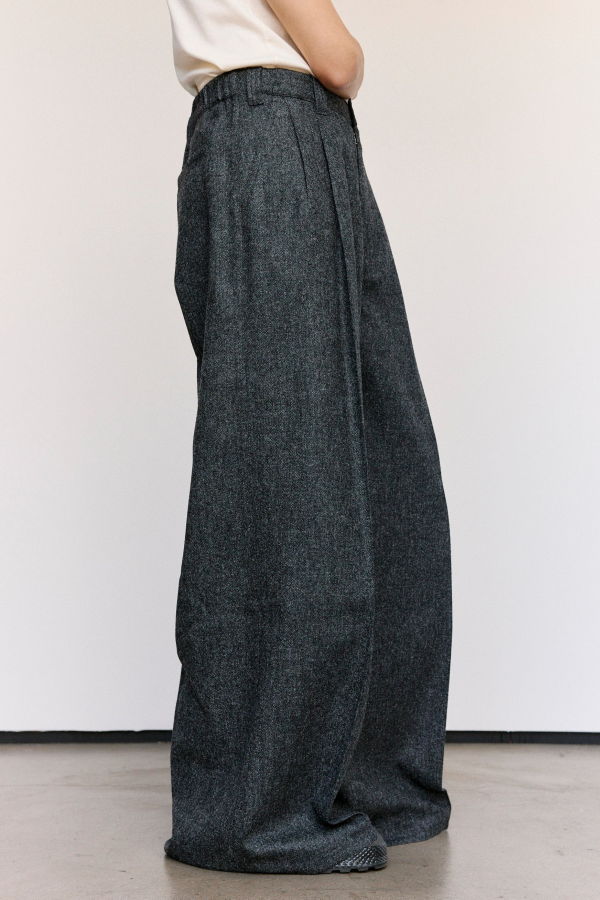 Maison Margiela Wide Leg Wool Trousers