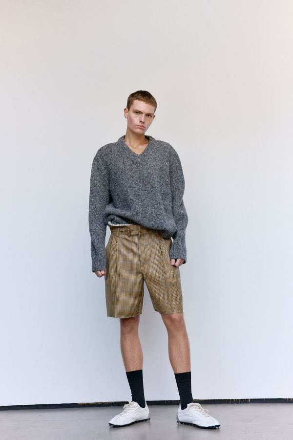 Maison Margiela Melange Wool V-Neck Sweater