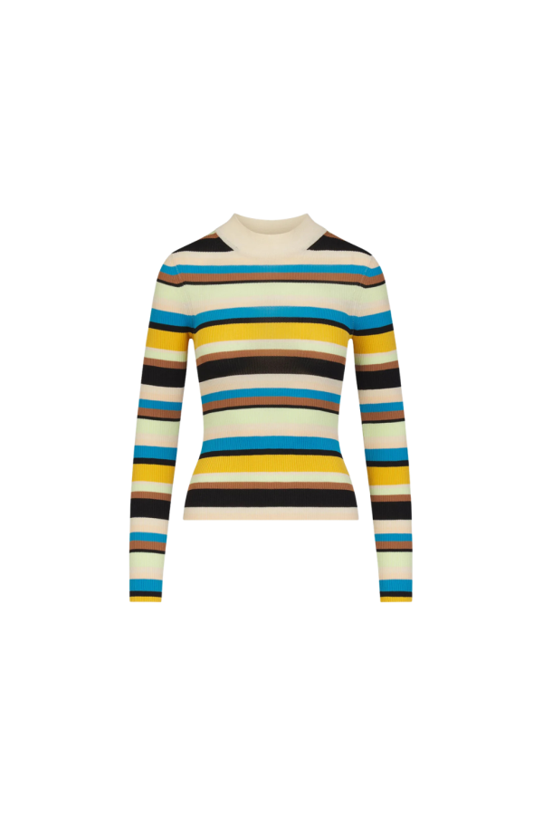 Simon Miller Mika Knit Long Sleeve Top - Ocean Stripe
