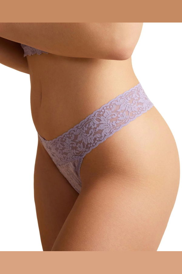 Hanky Panky Original Wrapped Lace Thong - Violet Daze