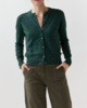 MASHBURN Rosie Cardigan - Green/Blue Leopard - Thumbnail 1