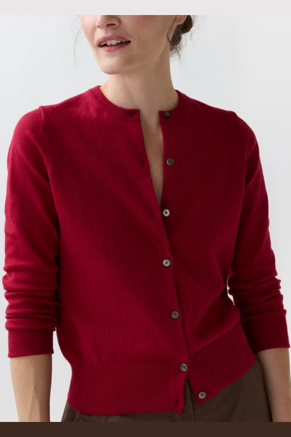MASHBURN Rosie Cardigan - Deep Red