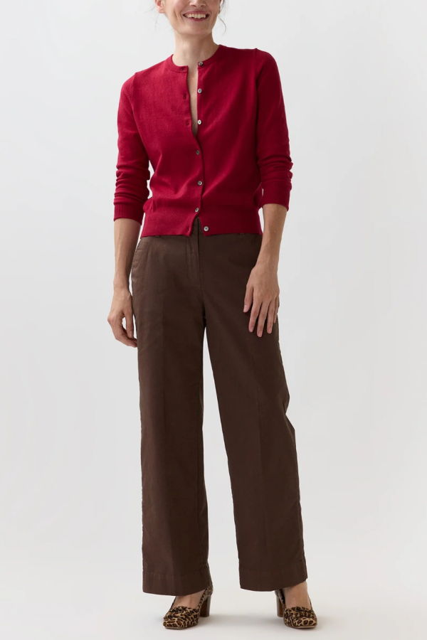 MASHBURN Rosie Cardigan - Deep Red