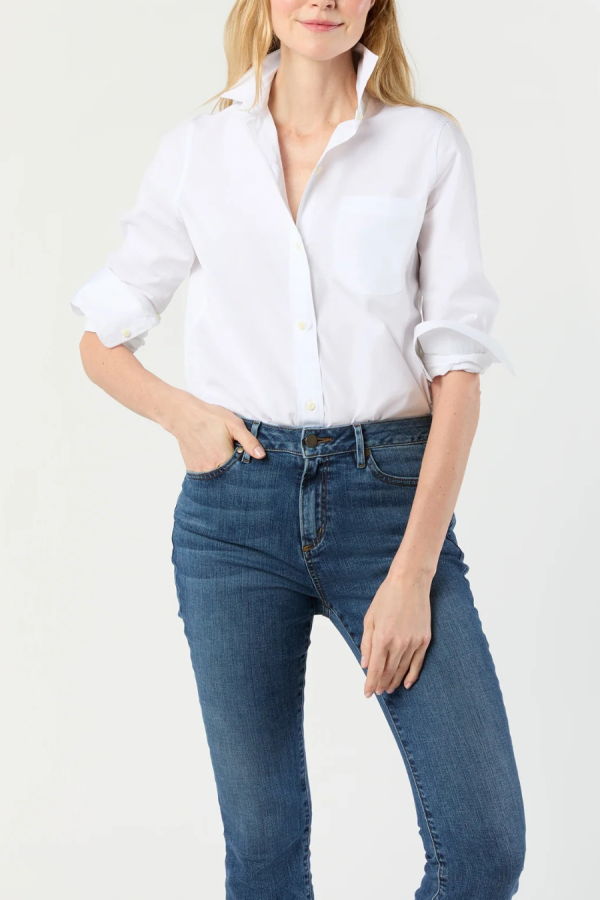 MASHBURN Sidney Shirt - White Poplin