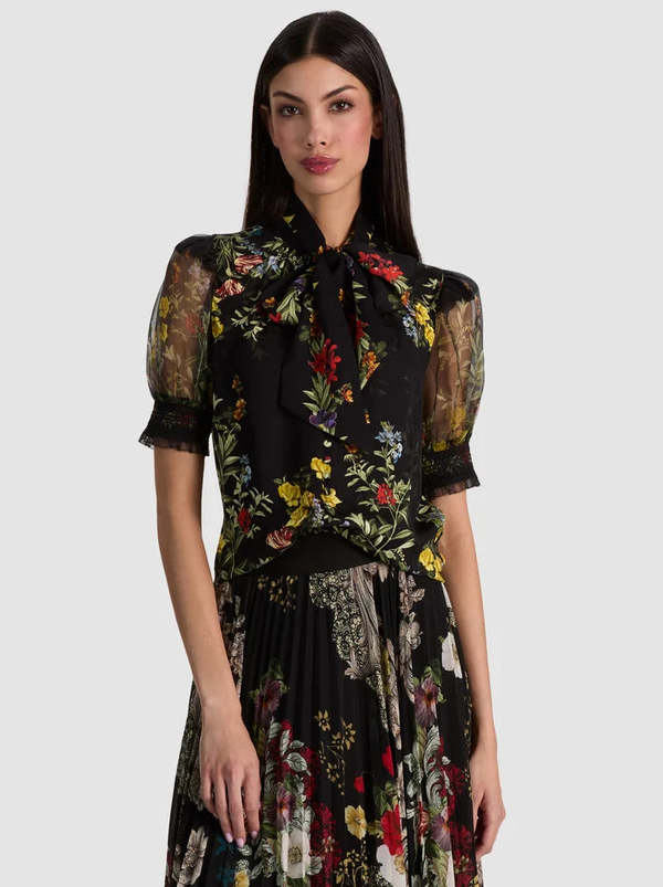 Alice + Olivia Brentley Puff Sleeve Blouse Alice + Olivia Brentley Puff Sleeve Blouse