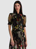 Alice + Olivia Brentley Puff Sleeve Blouse - Thumbnail 1