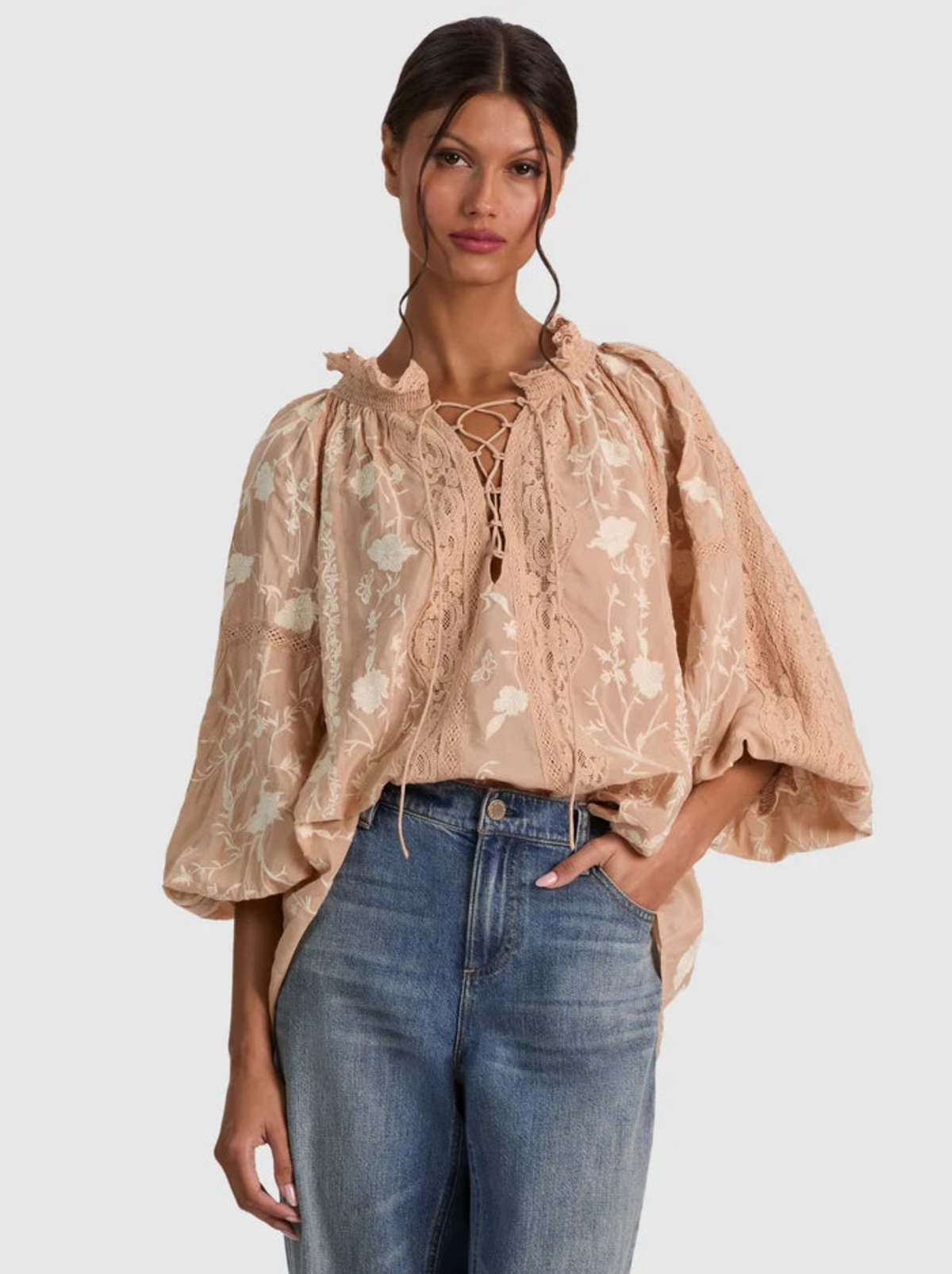 Alice + Olivia Norah Embroidered Blouse - Image 1 of 1