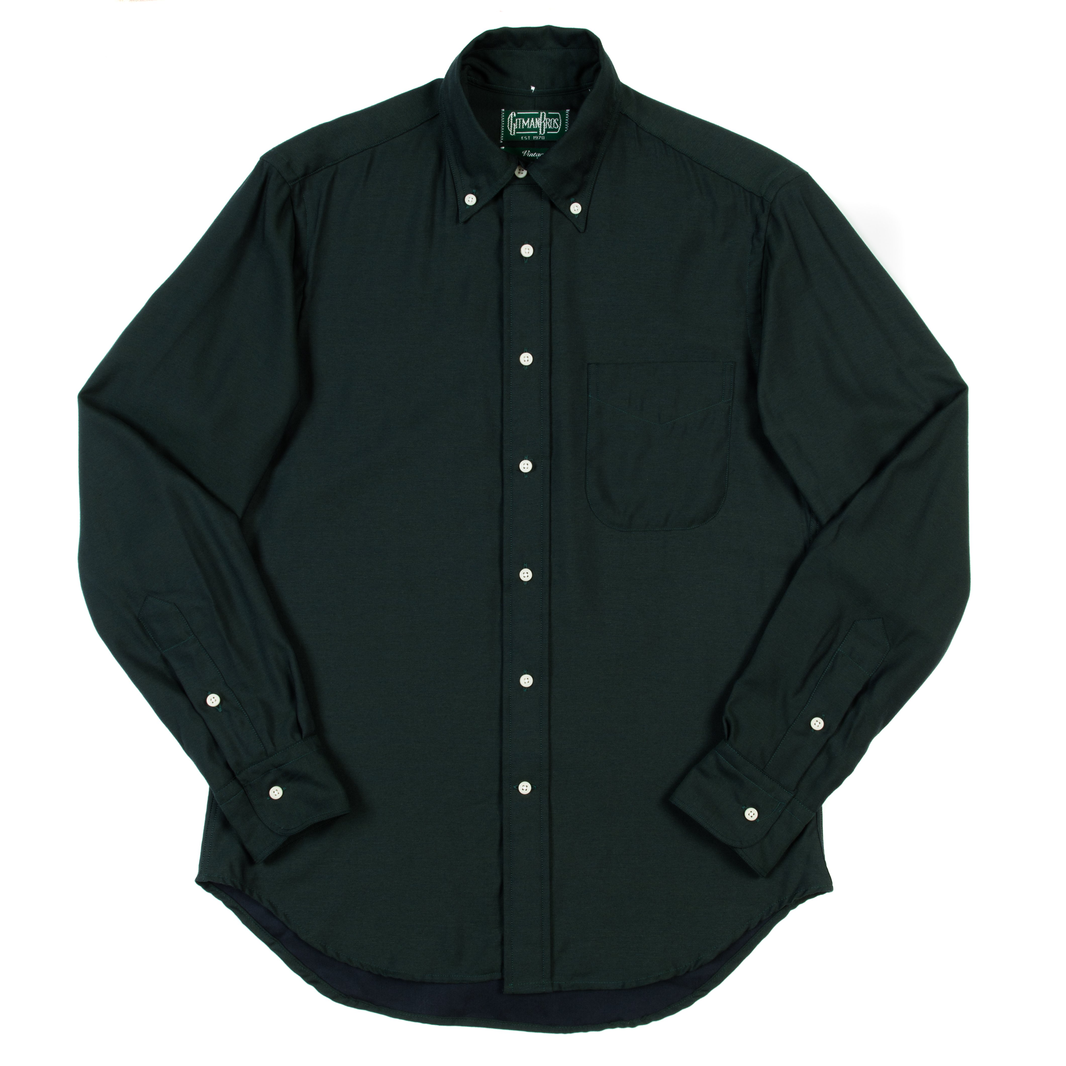 Gitman Vintage ButtonDown Shirt Olive Wool Rayon Blend Garmentory