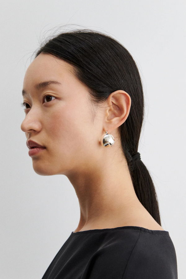 Rachel Comey Keel Hoops Earrings - Silver