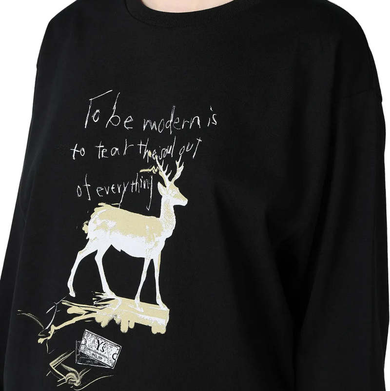 Y's Message Sweatshirt - Black