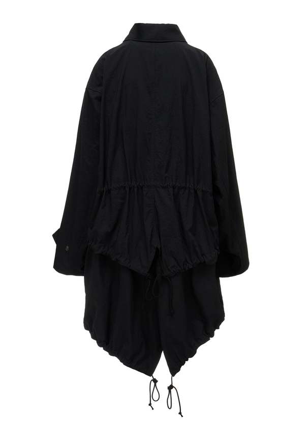 Y's U-Back Tiered Coat - Black