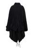 Y's U-Back Tiered Coat - Black - Thumbnail 2