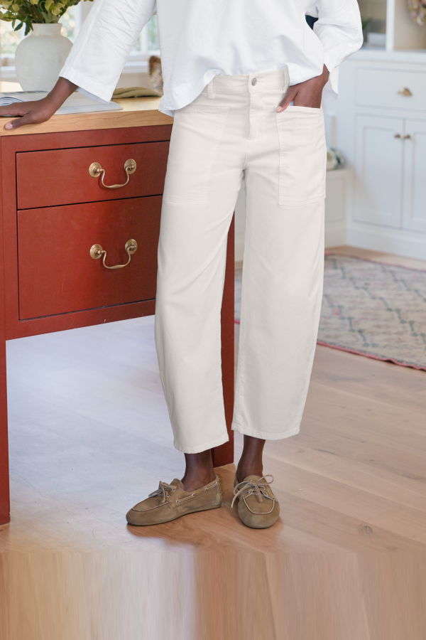 Frank & Eileen Bray Barrel Pant - Chalk
