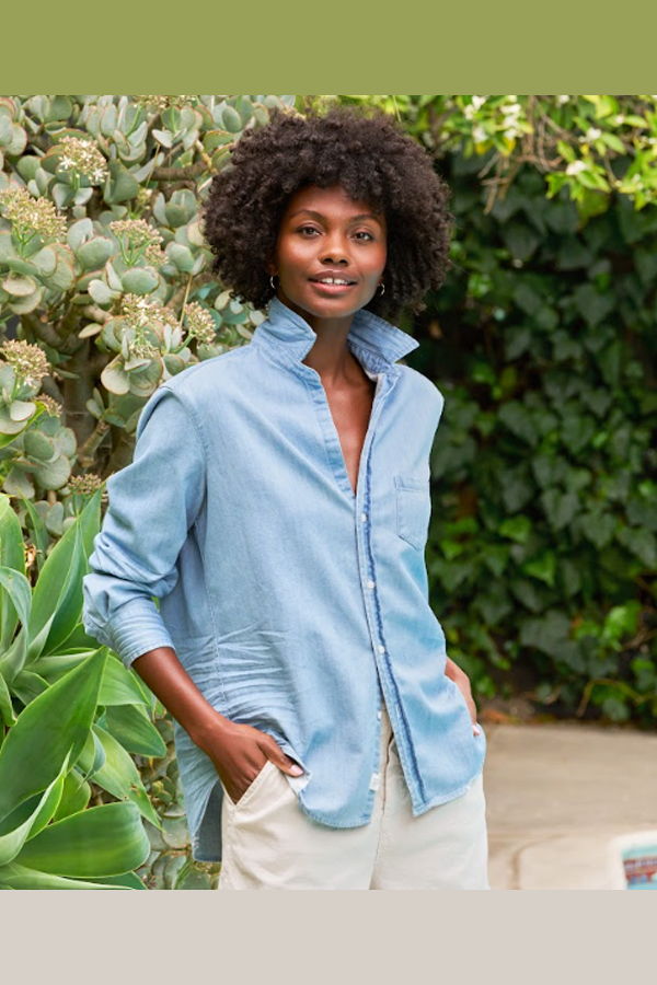 Frank & Eileen Eileen Denim Button Up - Classic Blue