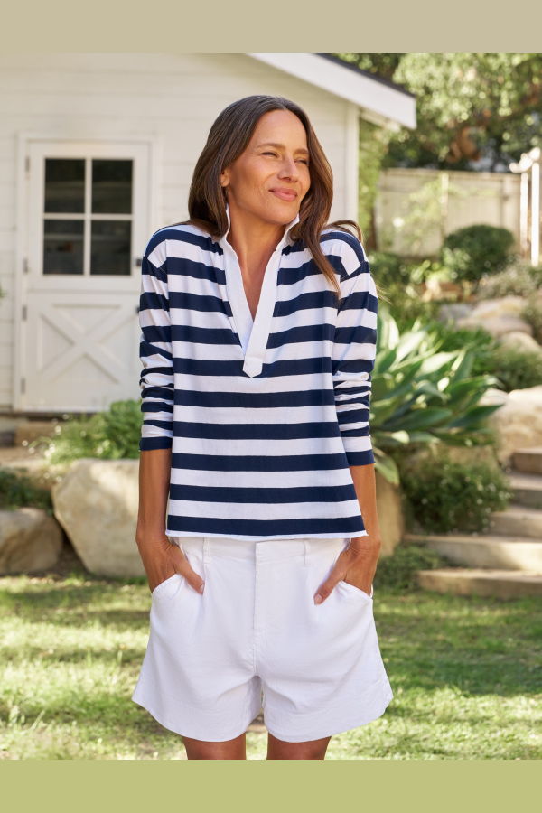 Frank & Eileen Patrick Nautical Stripe Henley Top
