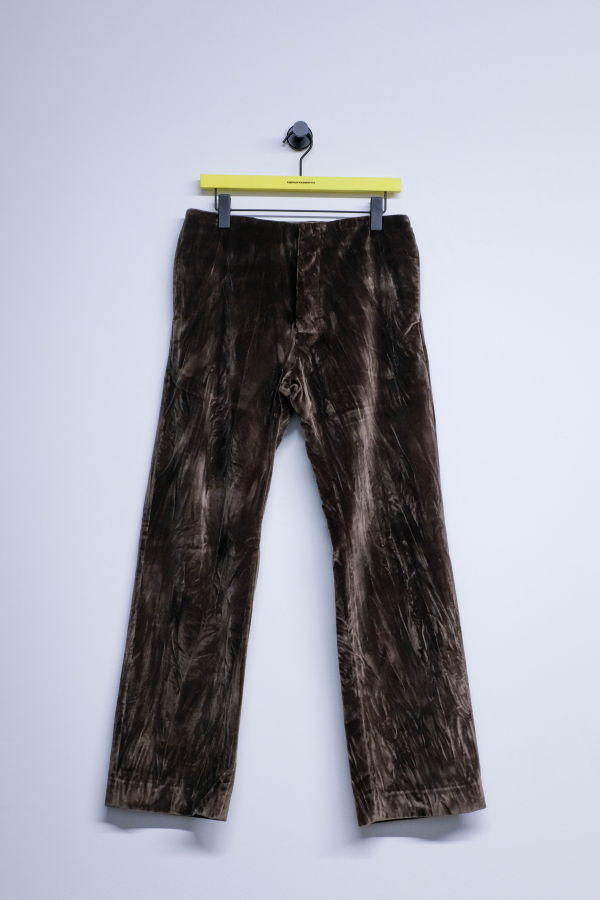 Gabriela Coll Garments No.205 Dust Cotton Velvet Tailored Trousers