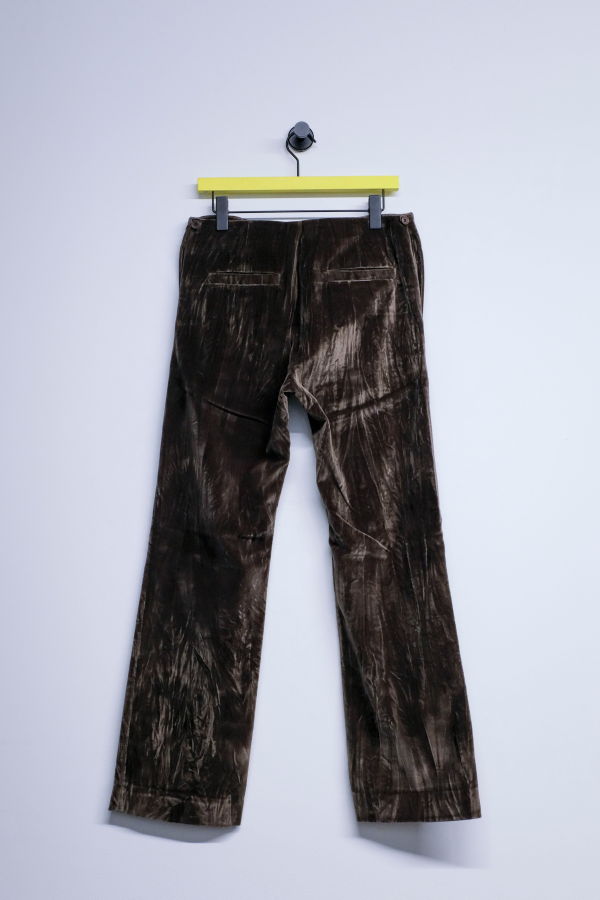 Gabriela Coll Garments No.205 Dust Cotton Velvet Tailored Trousers