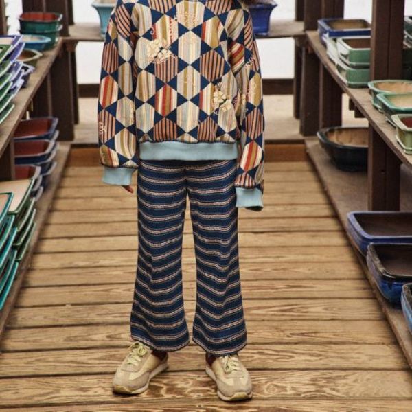 KIDS Misha & Puff A Pant - Marine Blue Sgraffito