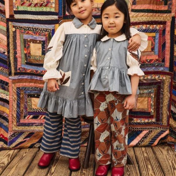 KIDS Misha & Puff A Pant - Marine Blue Sgraffito