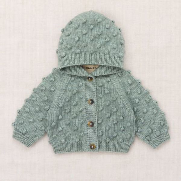 KIDS Misha & Puff Hooded Popcorn Cardigan - Onsen