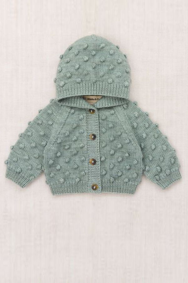 KIDS Misha & Puff Hooded Popcorn Cardigan - Onsen