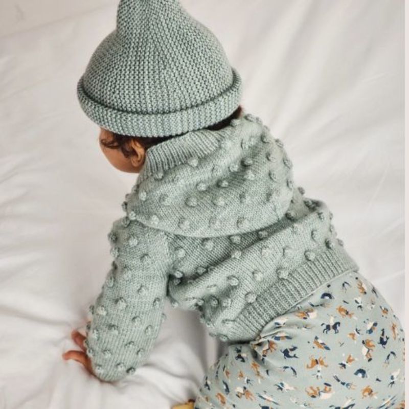 KIDS Misha & Puff Hooded Popcorn Cardigan - Onsen
