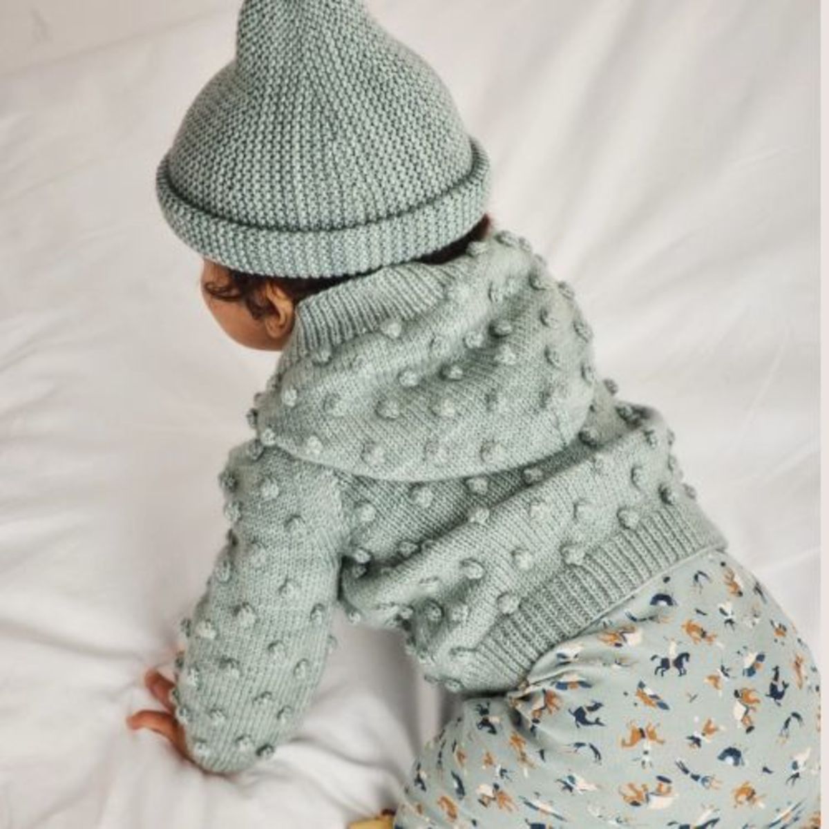 KIDS Misha & Puff Hooded Popcorn Cardigan - Onsen - Image 4 of 4