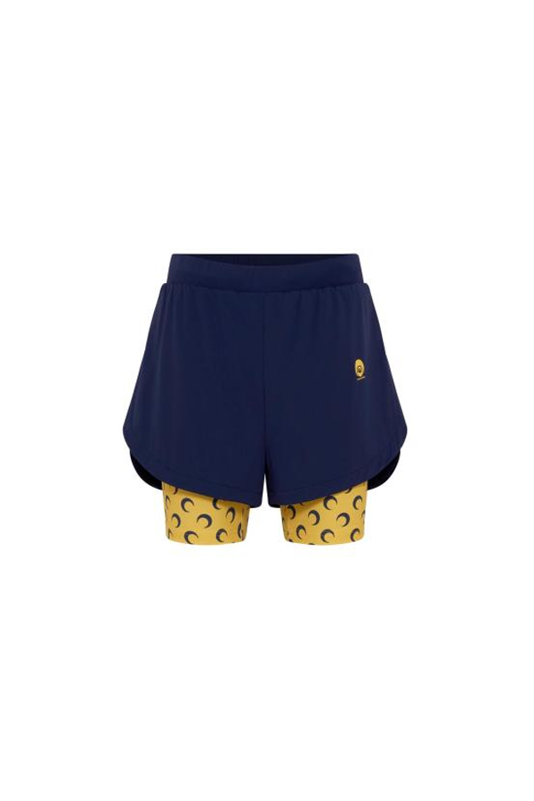 MARINE SERRE MRSM261CRPN198MB Shorts - Midnight Blue
