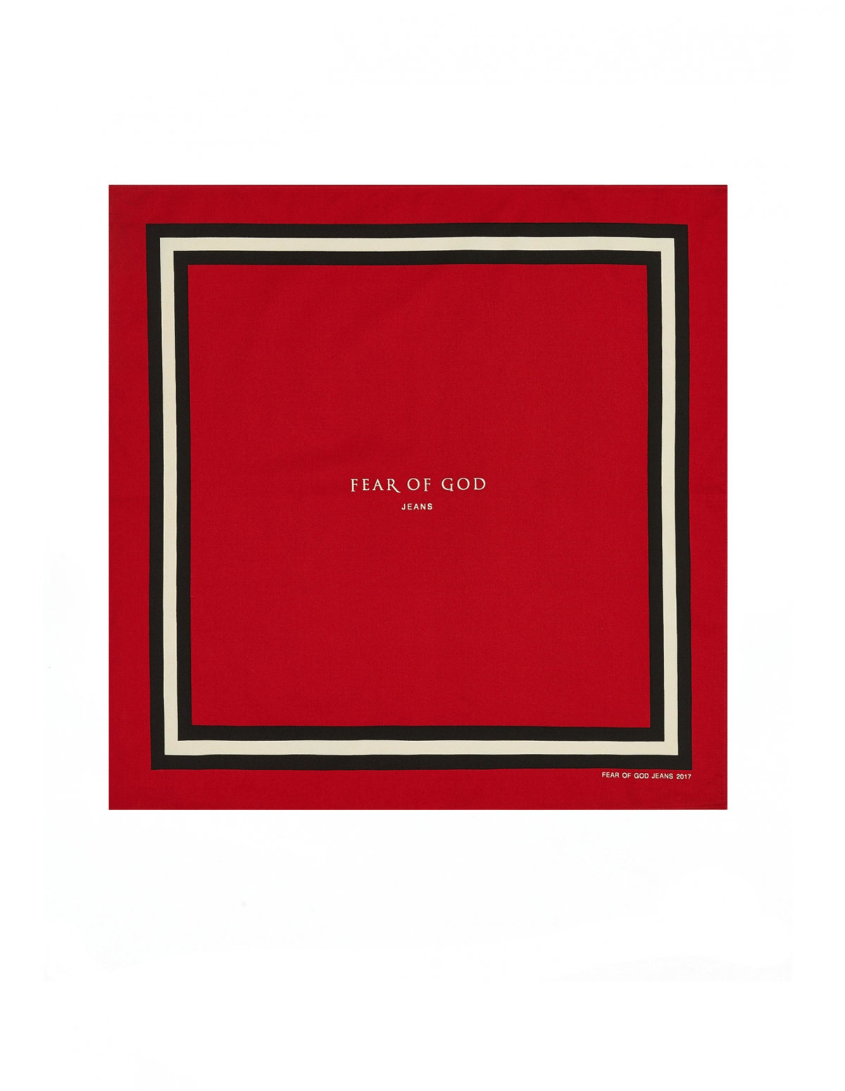 新品 未使用 FEAR OF GOD Silk Bandana スカーフ Fear of God Printed silk blend bandana - RED | Garmentory