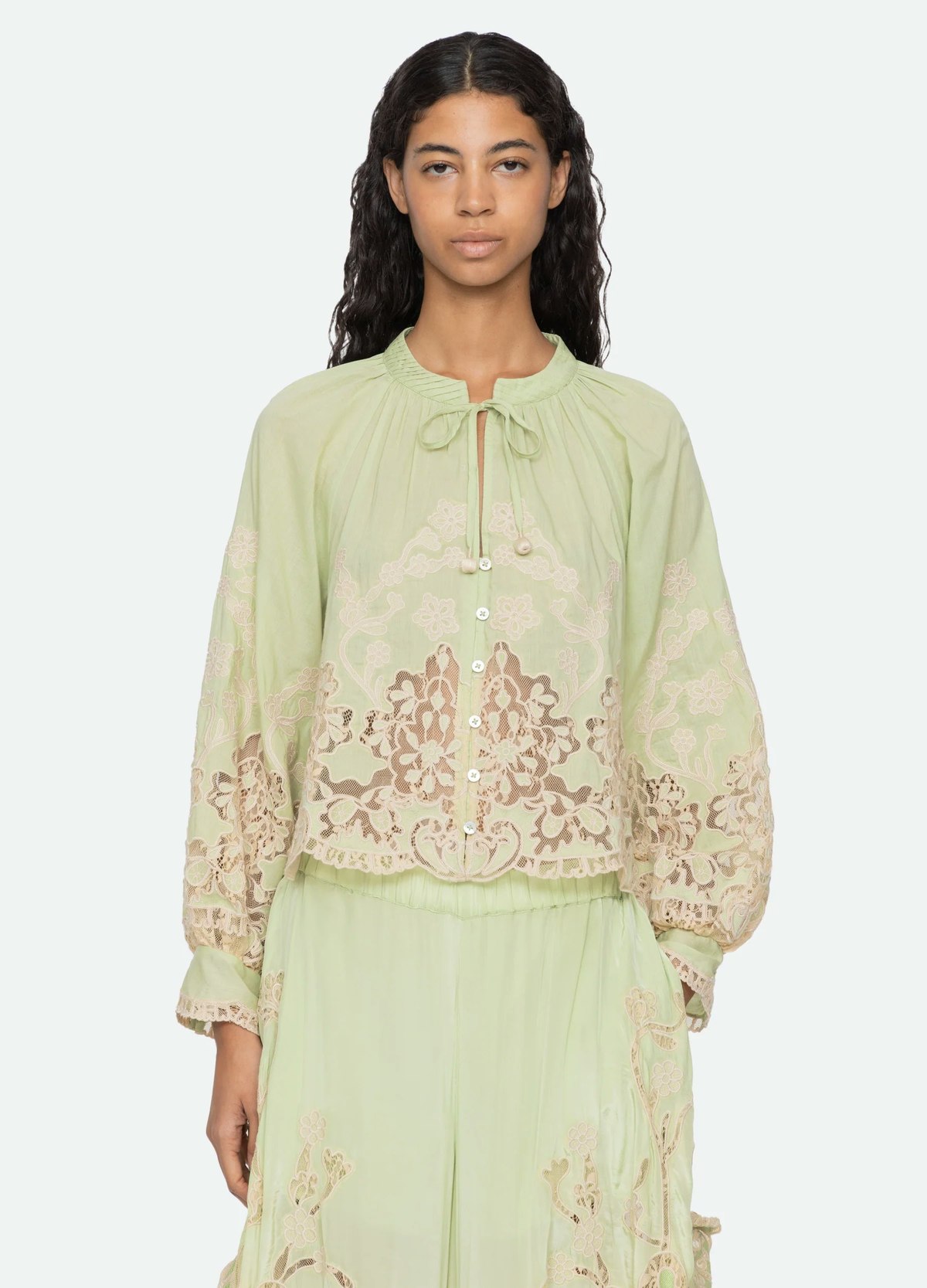 Sea NY Gracelyn Lace Embroidered Top - Image 3 of 7