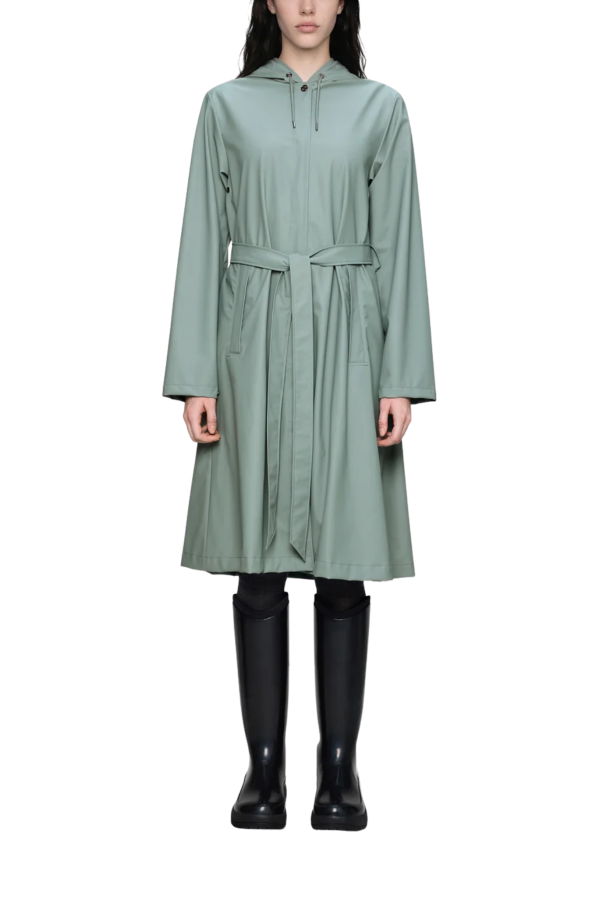 Rains A-Line Longer Jacket W3 - Sage