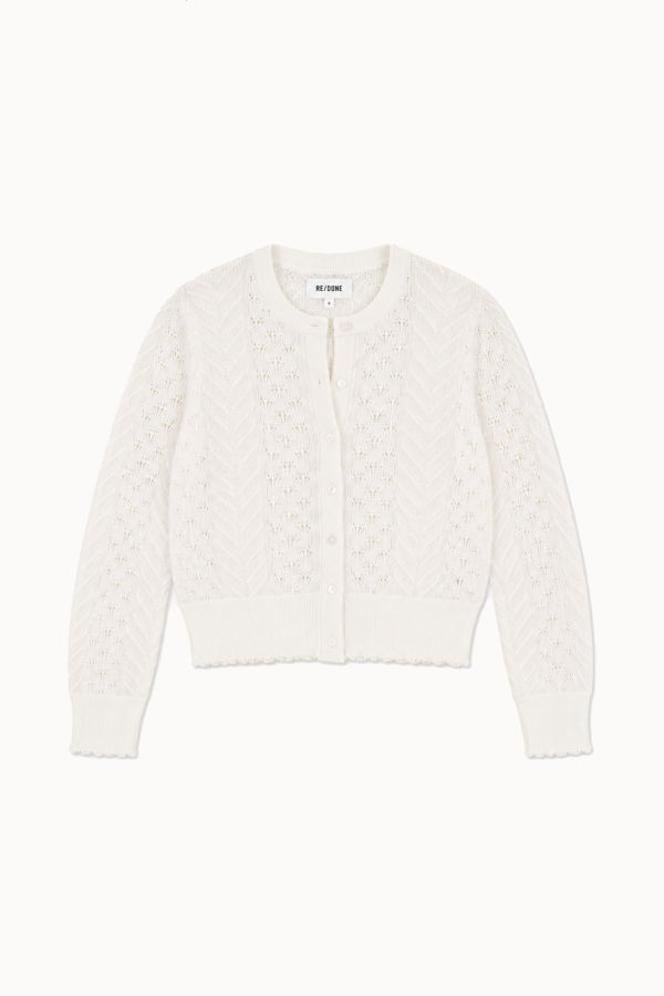 RE/DONE Emma Cardigan - Vintage White