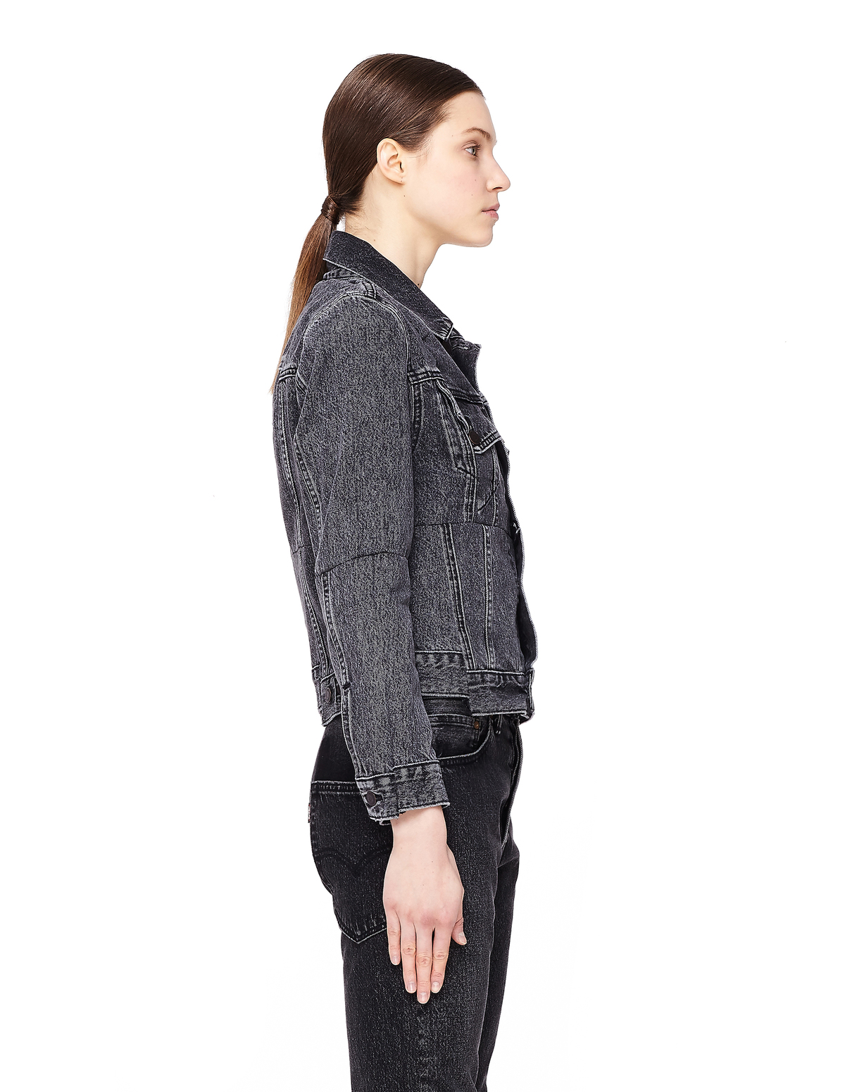 Cut Up Jacket Vetements Cut-Up Denim Jacket - Black | Garmentory