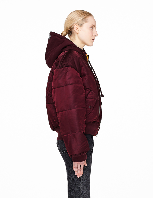 Vetements Reversible Cropped Bomber Jacket - Burgundy Vetements Reversible Cropped Bomber Jacket - Burgundy