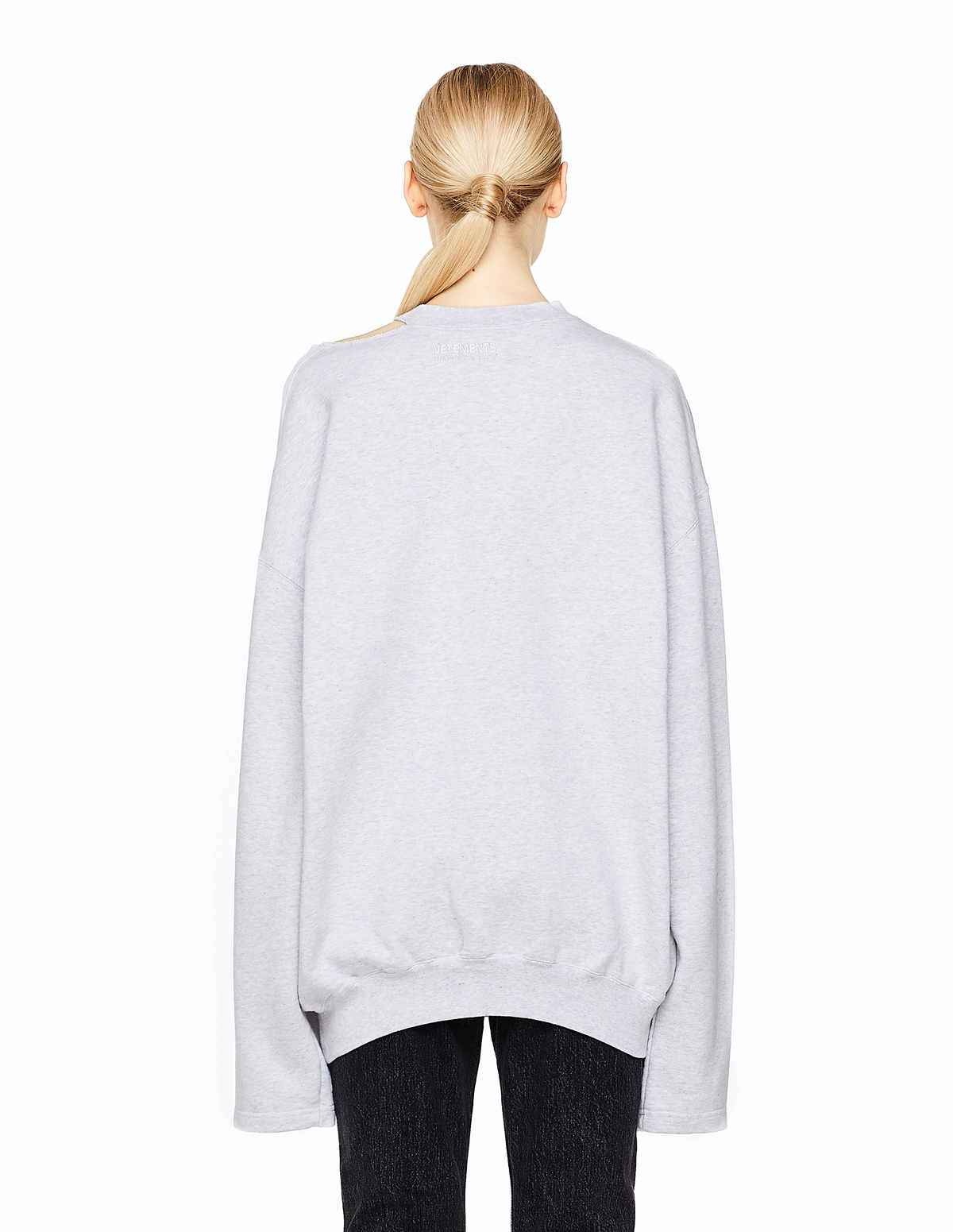 Vetements Cut-Out Cotton Sweatshirt | Garmentory