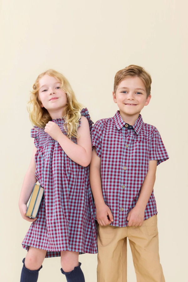 KIDS Pink Chicken Jack Button Shirt