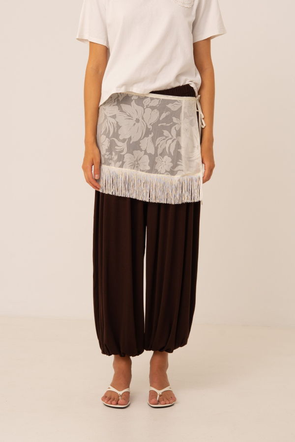 Carmen Says Nice Lace Fringe Wrap Skirt