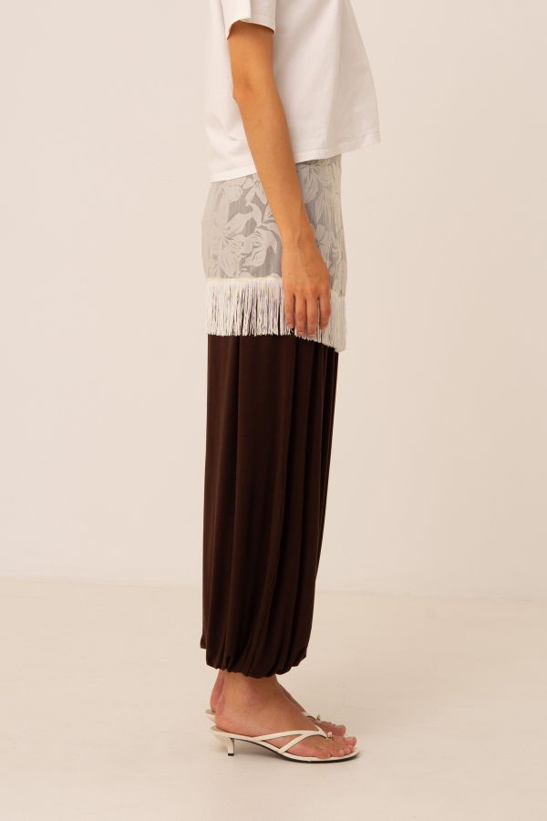 Carmen Says Nice Lace Fringe Wrap Skirt