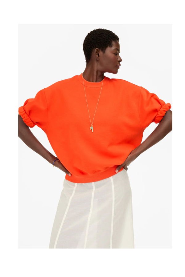 Clare V. Short Sleeve Oversized Sweatshirt