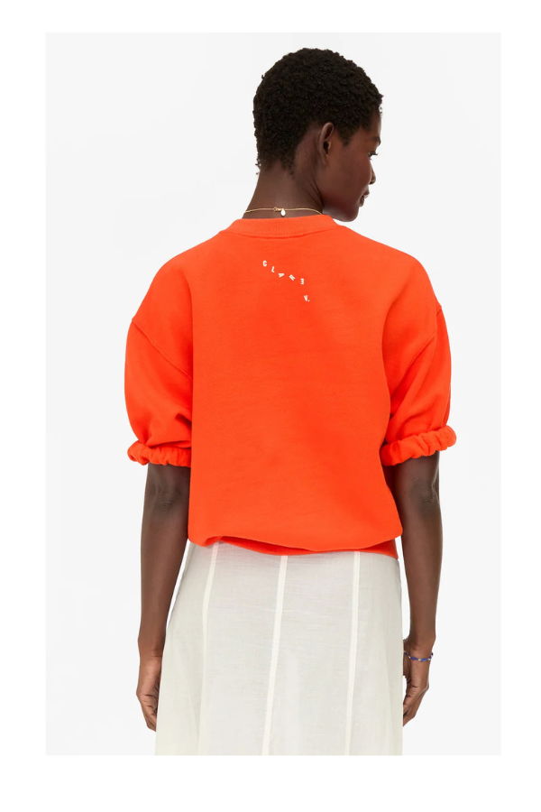 Clare V. Short Sleeve Oversized Sweatshirt