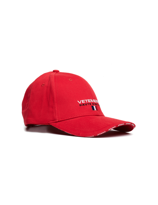 Vetements Haute Couture Embroidered Cap - Red | Garmentory