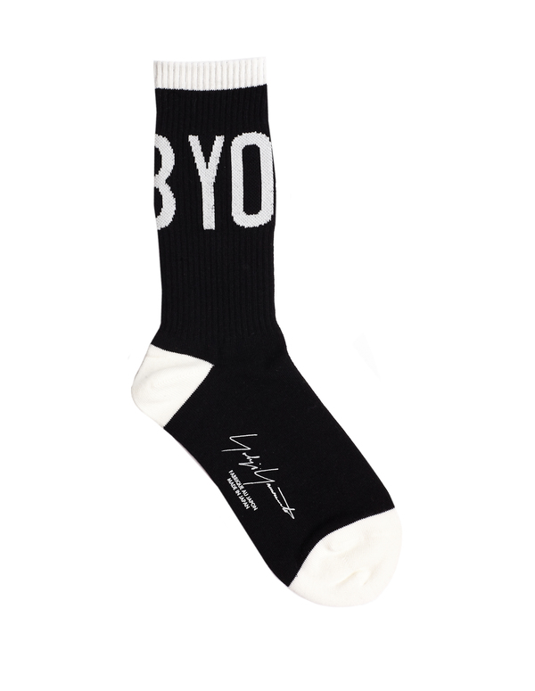 Yohji Yamamoto Logo Socks - Black/White Yohji Yamamoto Logo Socks - Black/White
