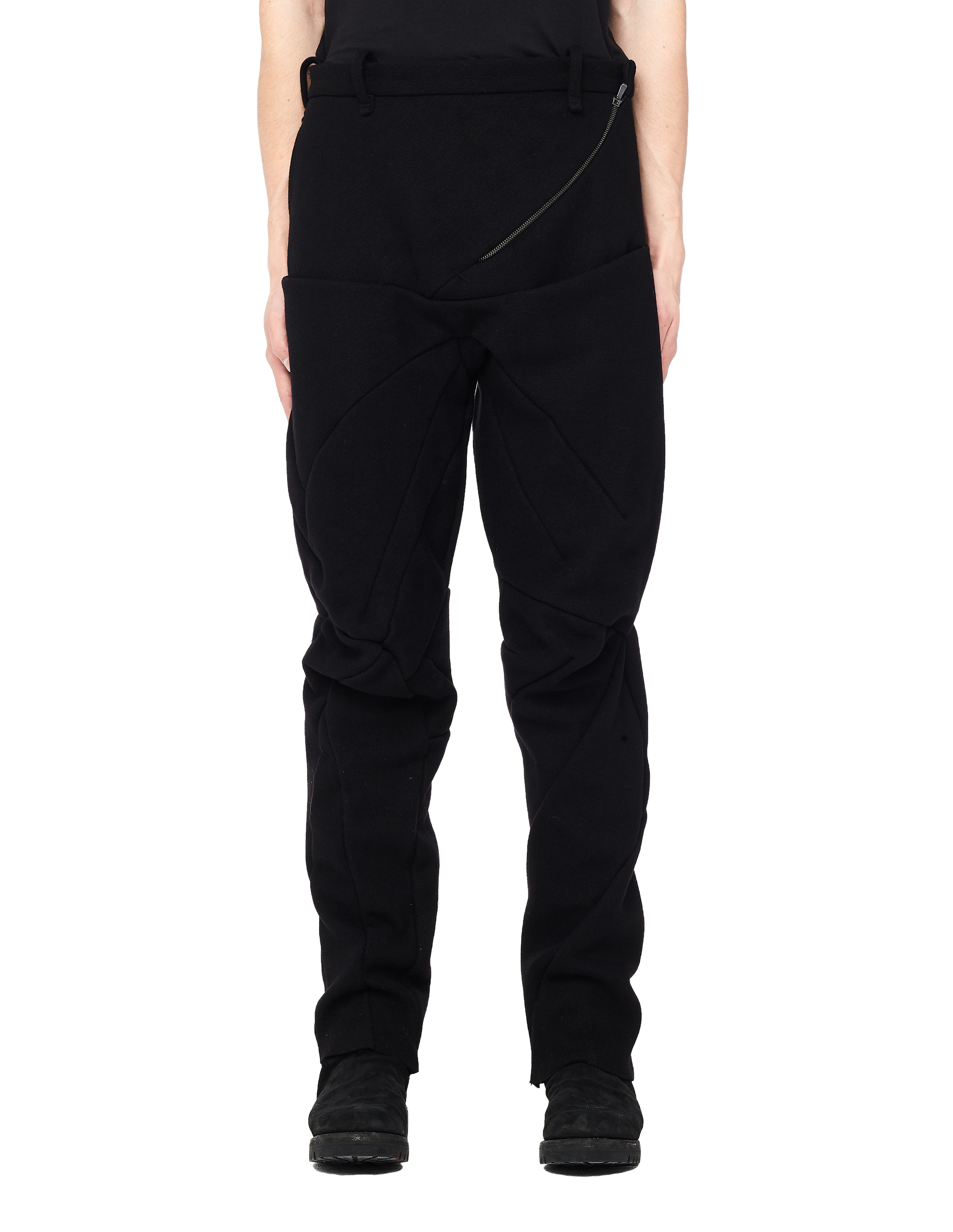 Leon Emanuel Blanck Distortion Fitted Wool Trousers - Black 