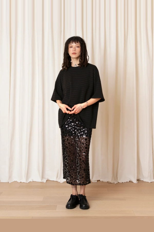 Ali Golden Stripe Oversized T-Shirt