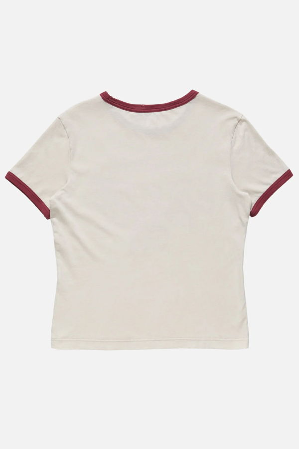 Acne Studios Graphic T-Shirt - Off White/Burgundy