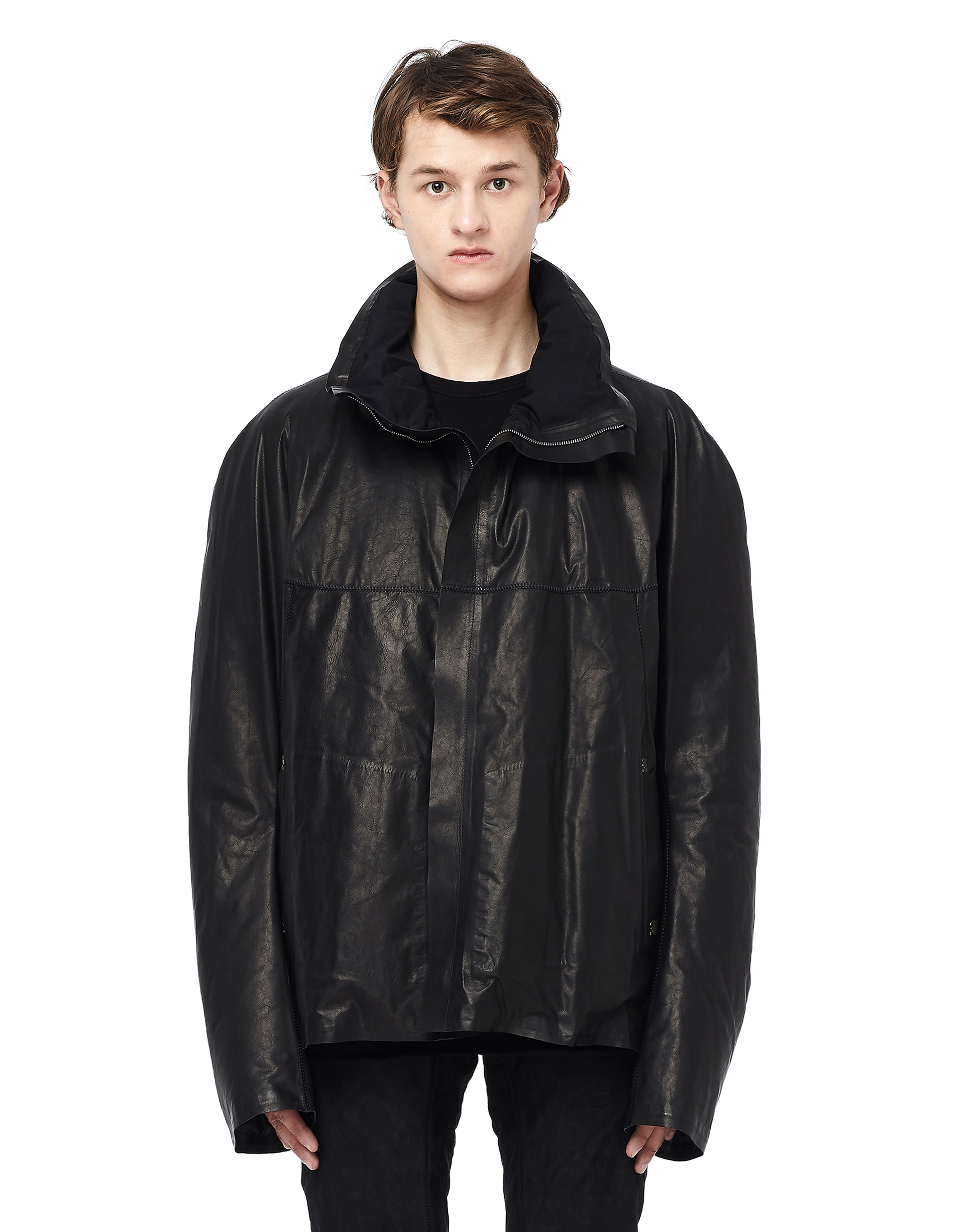 Isaac Sellam Padded Leather Jacket - Black | Garmentory