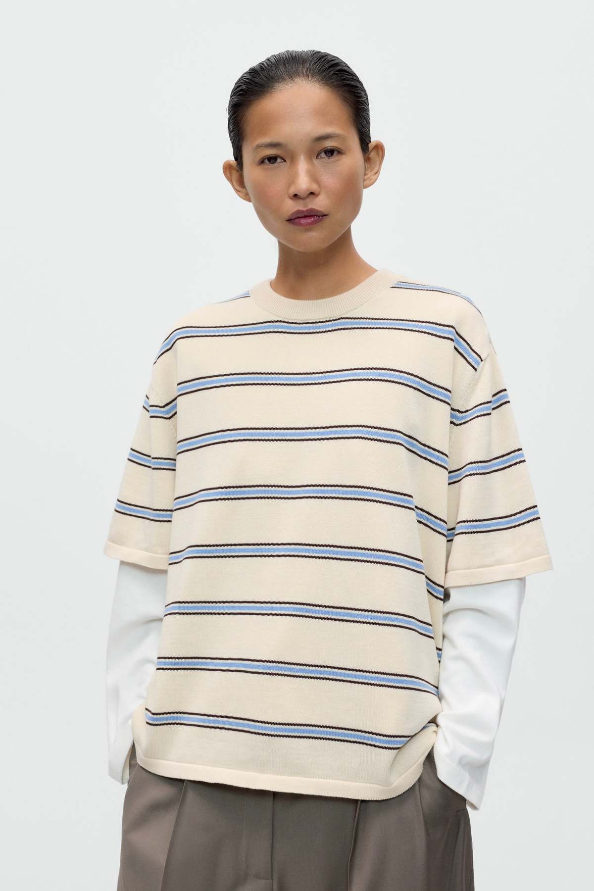 Cordera Organic Cotton Striped T-Shirt - Image 1 of 6