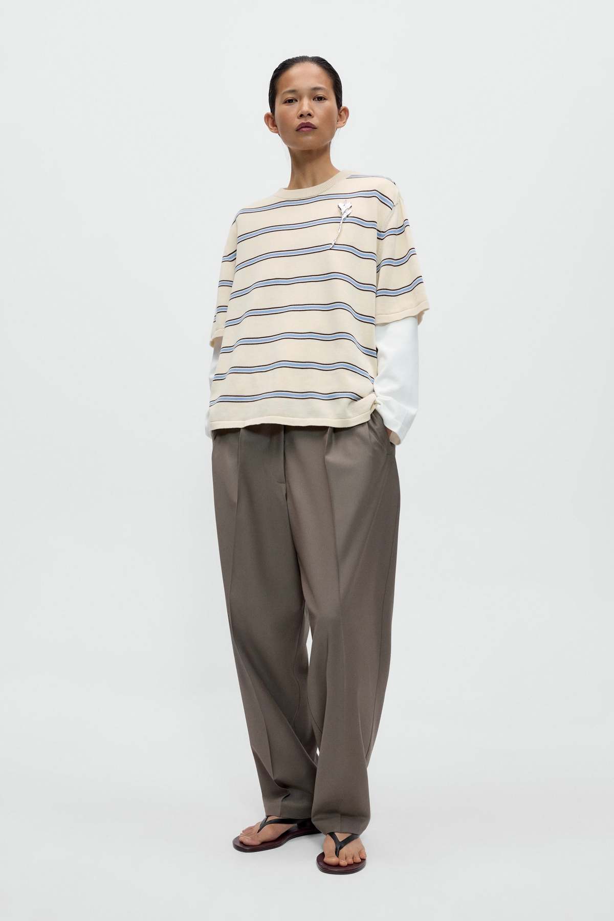 Cordera Organic Cotton Striped T-Shirt - Image 3 of 6